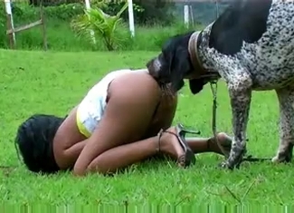 Gentle blowjob is the best gift for this beast