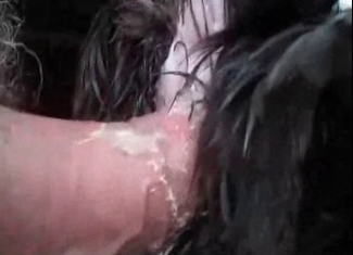 Passionate guy is jizzing in this hound's anal