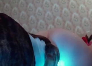 Lovely beast gets banged in the bed