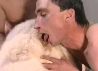 Bleached doggy sucked by filthy old woman